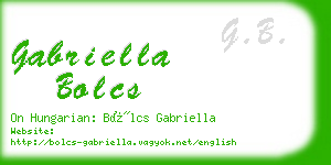 gabriella bolcs business card